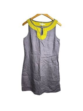 Boden Gray & Yellow Sleeveless Shift Dress Women’s Size 6R‎